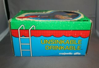 NIB Vintage Floating Unsinkable Drink Bar Beer Caddy Inflatable Pool Hot Tub USA 4