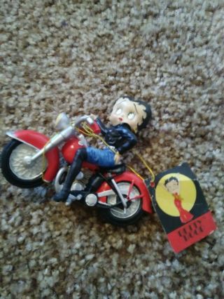 Small Betty Boop On Motorcycle Westland