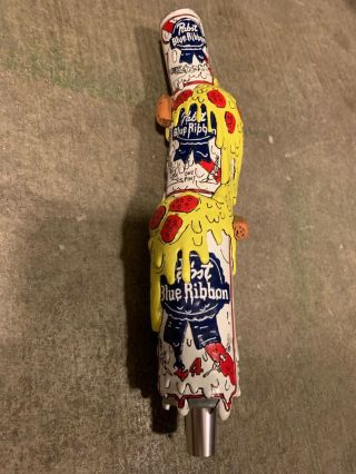 Pabst Blue Ribbon Dela Deso Pizza Art Series Pbr Beer Can Tap Handle