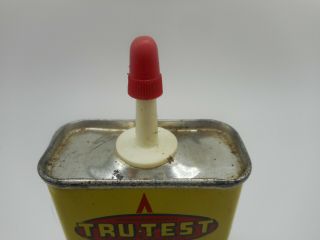 Vintage TRU TEST Handy Oiler 4 oz Can True Value Household Oil Hardware 5