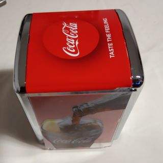 Coca Cola Metal Table Napkin Holder Dispenser Storage Container Red