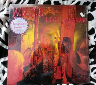 W.  A.  S.  P.  Live.  In The Raw Album Record 1987 First Print