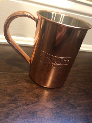 Ketel One Mule Mug 16 oz.  Yankees Logo Stainless Steel Copper w/ 5x5 wooden box 2