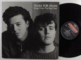 Tears For Fears Songs From The Big Chair Mercury Lp Vg,