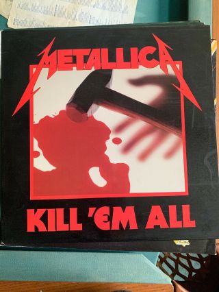 Metallica Kill ‘em All Silver Megaforce Vinyl Lp 1983 Nm