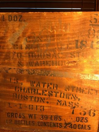 Johnnie Walker Red Label Vintage/Antique 1950 ' s Wooden Box/Crate.  Metal Strap. 6