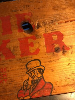 Johnnie Walker Red Label Vintage/Antique 1950 ' s Wooden Box/Crate.  Metal Strap. 8