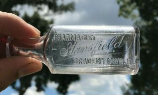 Rare " Bradentown " Bradenton,  Florida Fla Stansfield Pharmacy Medicine Bottle