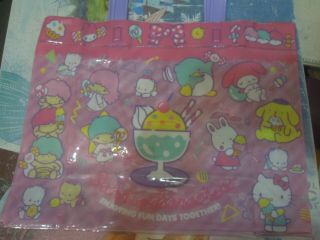Sanrio Little Twin Stars Purin Cheery Chums Pvc Plastic Beach Bag Ice - Cream