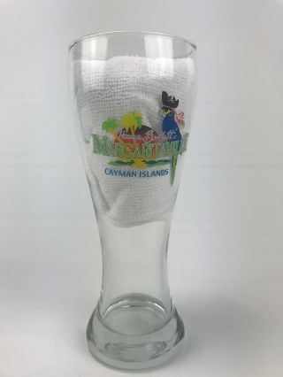 Jimmy Buffet Margaritaville Pilsner Glass Cayman Islands Parrot Logo 8 1/2 