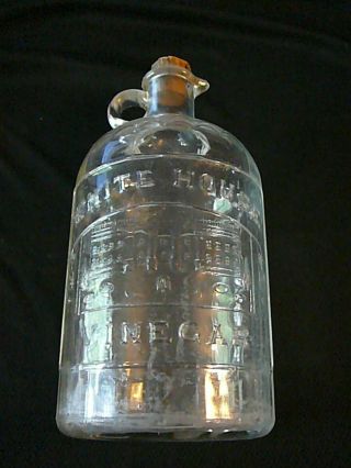 1/2 Gallon White House Vinegar Jug With Embossed Lettering Item