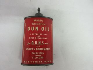 Vintage Advertising Oiler Wards Gun Oil Tin Collectible 45 - Z