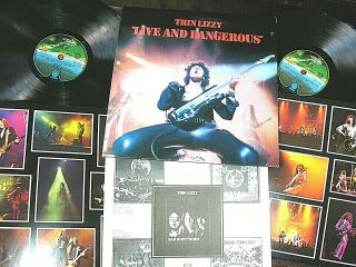 Thin Lizzy - Live And Dangerous,  1978 Uk Double - Lp / Inners.  Ex