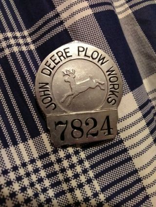 John Deere Plow Employee Badge Moline Il