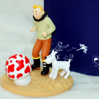 Tintin And Snowy Figurine Tintin From The Shooting Star Certificate Limited