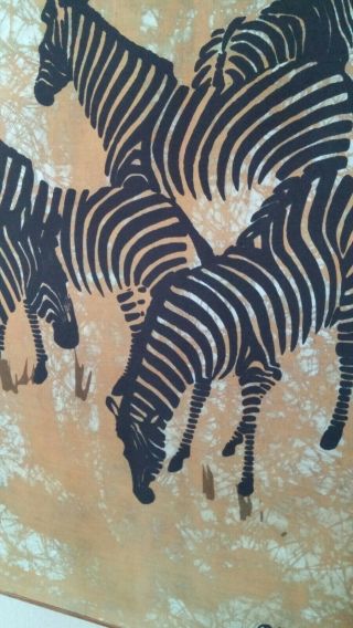Authentic Robin Anderson Batik Zebra Dazzle / Herd Signed & Numbered 4