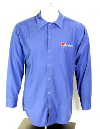 Pepsi Mens Work Shirt Aramark Pepsi Uniform Employee Size M