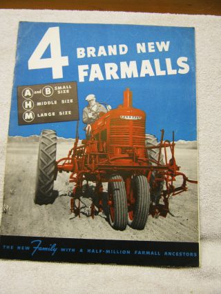 Antique International Harvester 1946 Farmall Tractor Brochure