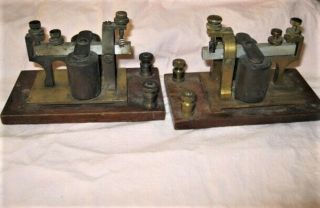 Pair Vintage Estate Telegraph Signal Sounder 4 Ohms