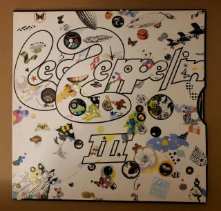 Vinyl Lp Record - Led Zeppelin - Iii 3 - Pinwheel Gatefold Sd 19128 - Vg,
