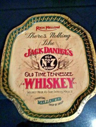 Rare Jack Daniels Whiskey Tin Tray Old No 7 Barringer Wallis & Manners,  England