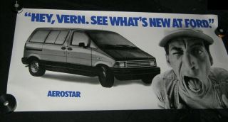 Originl ' 86 JIM VARNEY ERNEST P WORRELL Ford Aerostar Advertising Poster/Banner 2