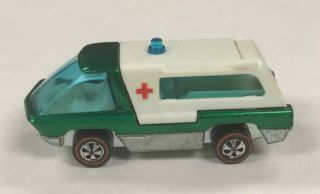 Hot Wheels 1969 Mattel Redline Ambulance Green The Heavyweights Hong Kong Hk