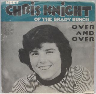 Chris Knight Of The Brady Bunch - Over And Over 7 " Mega Rare Israel P/s 1972