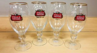 8 Stella Artois Chalice 40 Cl Beer Glasses Pub Bar Goblet Man Cave Belgium
