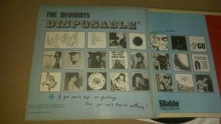 THE DEVIANTS - DISPOSABLE - RARE 1968 Uk STABLE 1st 1A/1B G/f - GARAGE PSYCH Ex,  /Ex 5
