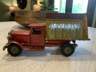 Metalcraft Coca - Cola Distributer Truck W/ Bottles 1930 