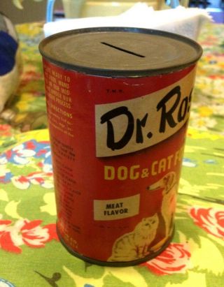 Vintage Dog Food Can Bank with Borzoi,  Cat 2