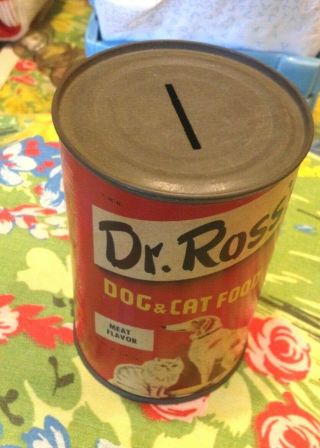 Vintage Dog Food Can Bank with Borzoi,  Cat 4