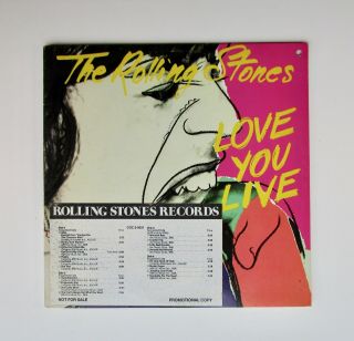 The Rolling Stones ‎– Love You Live,  2 X Promo Lp Unplayed Nm 1977