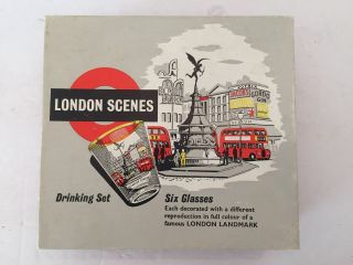 1966 Vintage London Scenes Shot Glasses – Boxed Set Of 6