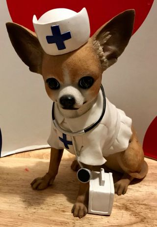 Punch Studio Chihuahua/dog Doctor/nurse/medic Figurine Chiauhau
