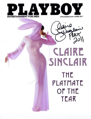 Claire Sinclair Signed 8 " X10 " Photo - Playboy Pmoy 2011 20