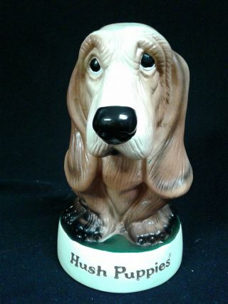 Vintage Style Hush Puppies Shoe Company Basset Hound Dog Hard Vinyl Coin Bank 8 "