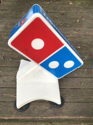 Dominos Pizza Delivery Magnetic Light Car Topper Sign With Cord