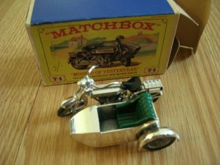 Matchbox Models Of Yesteryear Y - 8 1914 Sunbeam Motor - Cycle With Milford Sidecar