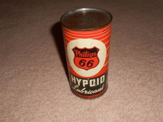 Nos 1968 Phillips 66 Gas Station Metal Tin Litho Hypoid Lubricant Advertising