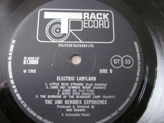 THE JIMI HENDRIX EXPERIENCE ELECTRIC LADYLAND TRACK RECORDS 1968 613009 NUDES 5