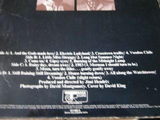 THE JIMI HENDRIX EXPERIENCE ELECTRIC LADYLAND TRACK RECORDS 1968 613009 NUDES 8