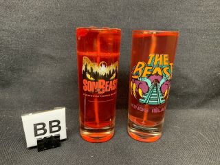 (bb) 2 Paramont Park’s Candle Shooters Son Beast & The Beast Shot Glasses