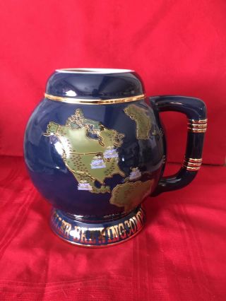 2000 Around The World Miller Brewing Company Large Globe Shaped Stein