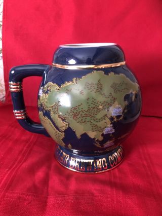 2000 AROUND THE WORLD MILLER BREWING COMPANY LARGE GLOBE SHAPED STEIN 2