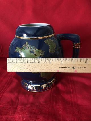2000 AROUND THE WORLD MILLER BREWING COMPANY LARGE GLOBE SHAPED STEIN 4