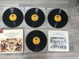 Mozart Le Nozze Di Figaro Vinyl Box Set Emi 1977 4 Records & Book Stereo Sls 995