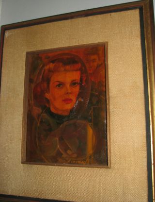 Mcm Portrait Painting Of Judy Garland Artist Signed