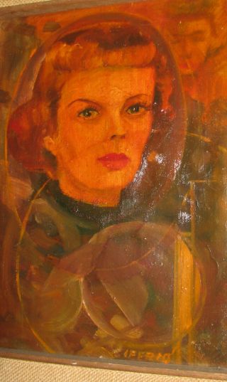 MCM PORTRAIT PAINTING OF JUDY GARLAND ARTIST SIGNED 3